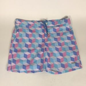 Argyle Grant Swim Trunks Shorts Men’s  Multicolor Size 34